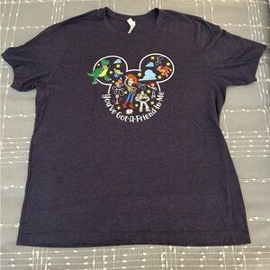 Disney customized Toy Story Graphic T-Shirt - Heather navy color size adult XL